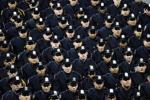 NYPD cadets graduating at Madison Square Garden